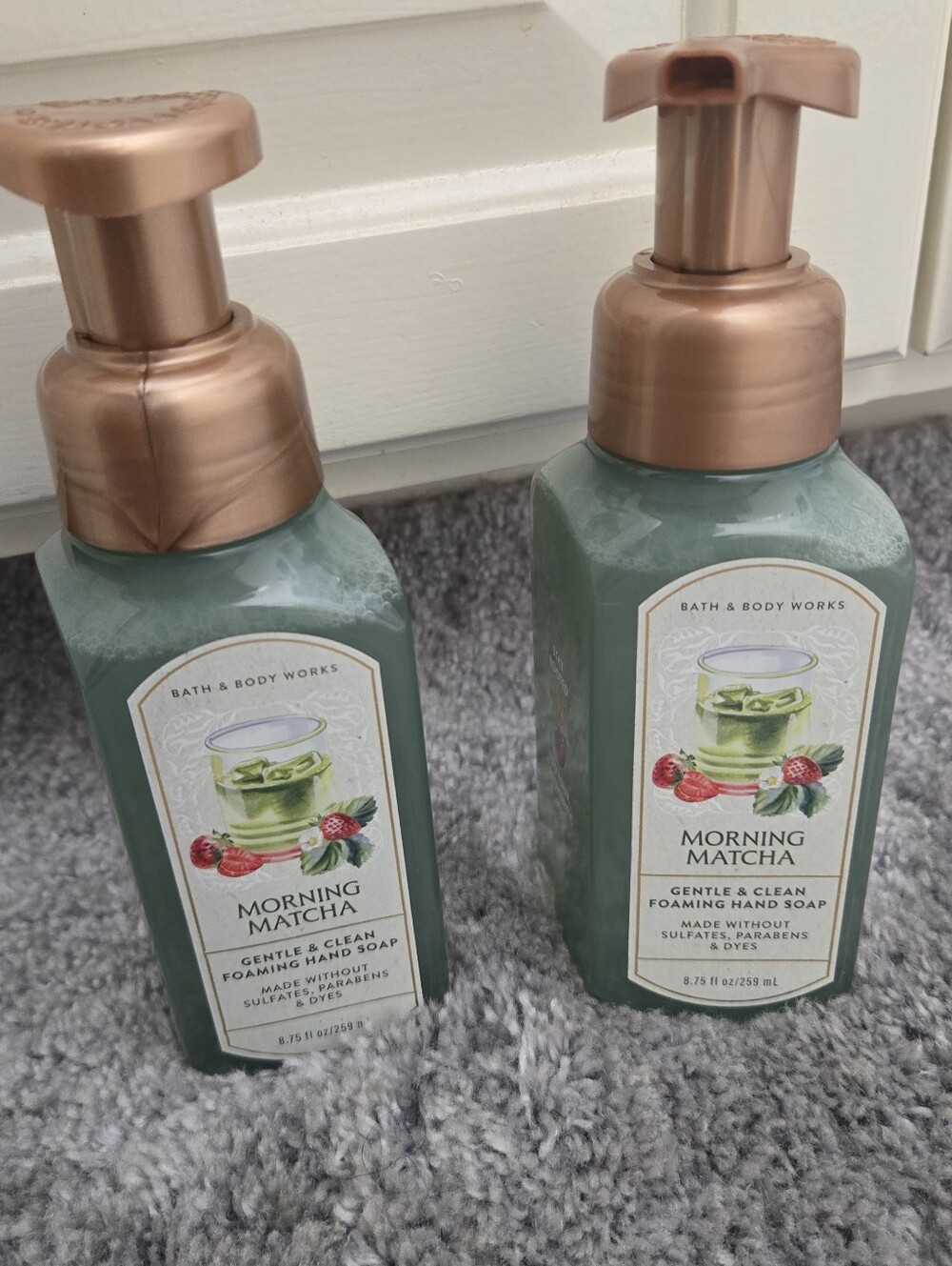 Bath & Body Works Morning Matcha Foaming Hand Soap - Green & Rose Gold